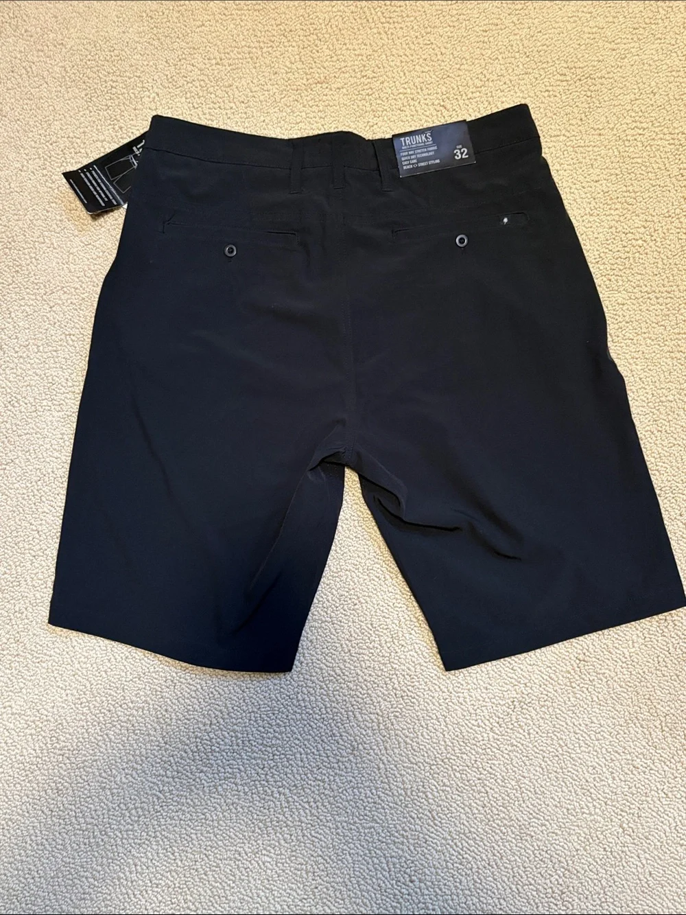 Trunks Black Men's Swim Multifunctional Short - 32